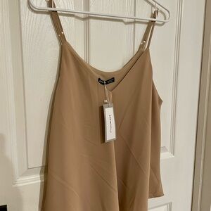 Shein Beige and Brown Camisole Top